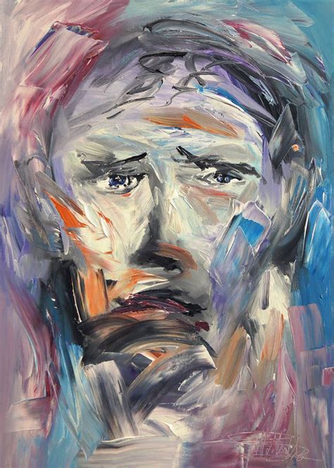 Faces Sad Mood 1 Painting By Peter Nottrott Saatchi Art