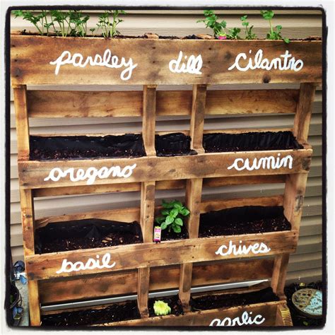 Pin By Double Z Shop On Black Thumb Herb Garden Pallet Herb Garden