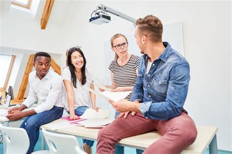 Fun At Study Group Stock Photo Image Of Center Happy 11838634