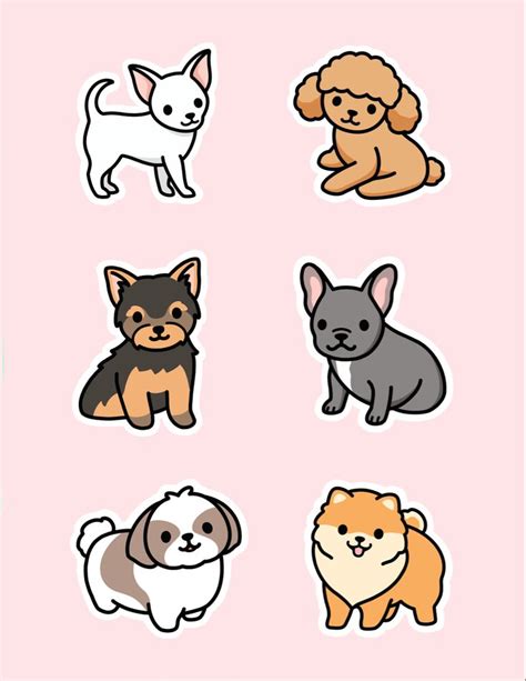 Small Dog Sticker Pack Sticker By Littlemandyart Cute Dog Drawing