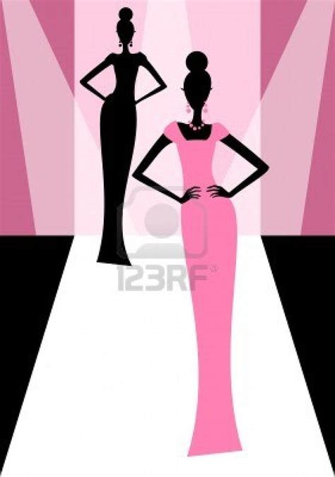 Fashion Show Runway With Models Stock Clipart Royalty Free Clip Art