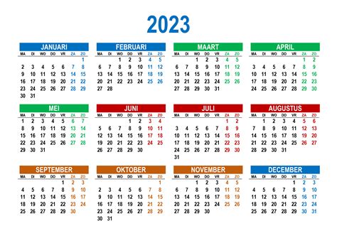 Kalender 2023 Horizontaal