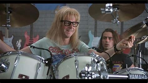 In The Music Store Scene In Waynes World The Drum Set Garth Plays A Solo On Represents