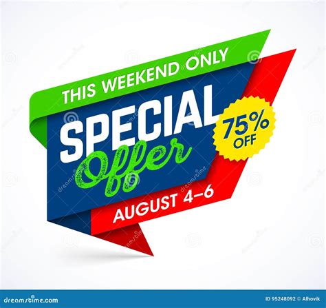 This Weekend only Special Offer Banner Stock Vector - Illustration of