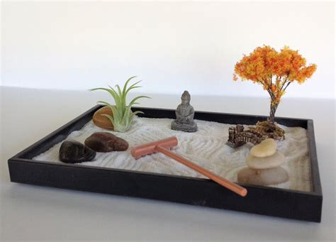 Zen Garden Kit Diy Miniature Desk Top Garden Work Home Etsy Zen
