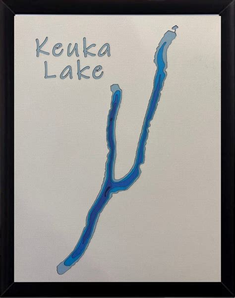Keuka Lake Layered Paper Depth Map Etsy Hong Kong
