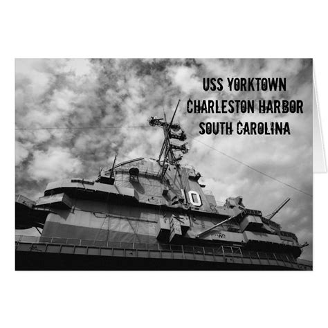 Uss Yorktown Charleston Sc Battelship Card Zazzle