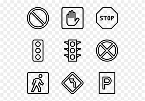 Traffic And Road Signs Graphic Design Vector Icons Clipart 158283