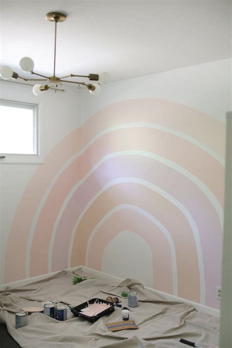 Rainbow Corner Accent Wall Diy A Beautiful Mess Big Girl Bedrooms