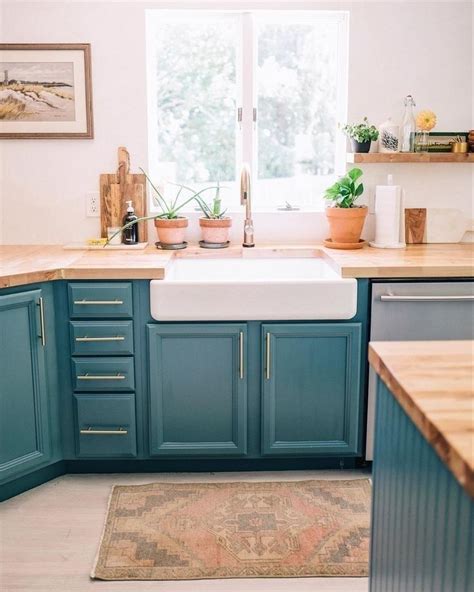 Home kitchens kitchen inspirations teal kitchen cabinets kitchen redo new kitchen kitchen remodel kitchen renovation kitchen design diy kitchen design. Lovely painted kitchen cabinets two tone design ideas ...