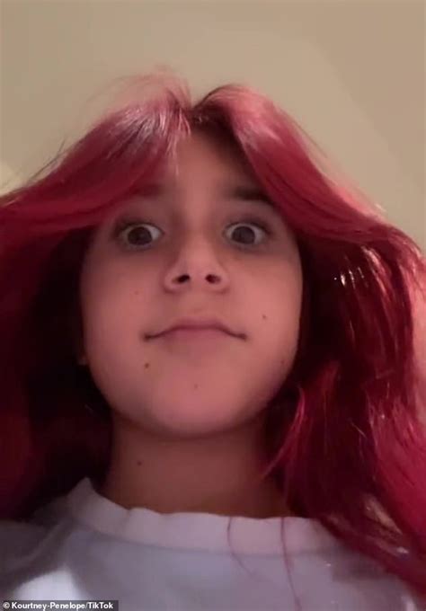 Kourtney Kardashians Daughter Penelope Disick 9 Dyes Her Hair Red Again For Christmas Daily