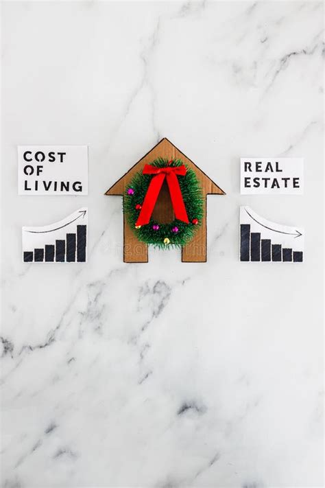 Graphs With Cost Of Living Going Up And Real Estate Transaction Going