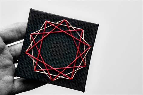 Diy Geometric String Art Escort Cards