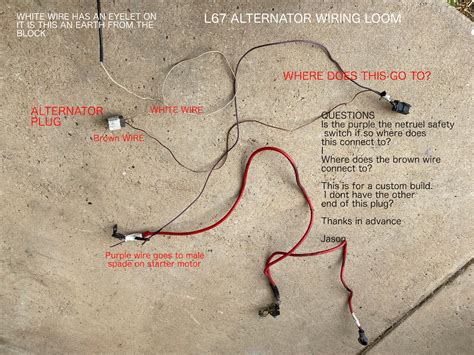 alternator wiring    wires    commodores