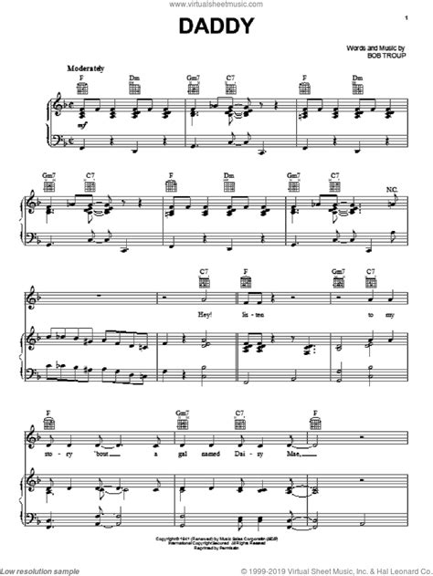 Troup Daddy Sheet Music For Voice Piano Or Guitar Pdf