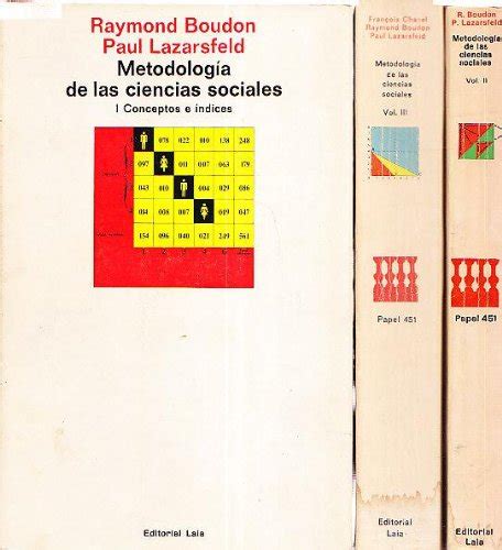 Metodologia De Las Ciencias Sociales 3 Vols François Chazel Raymond