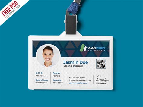 This office identity card free psd is a designed for any types of agency, corporate and small big companies. Office ID Card Design PSD - pafpic