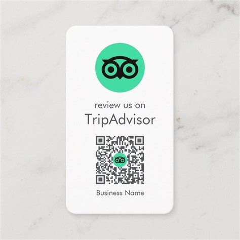 Tripadvisor Reviews Business Review Qr Code Business Card Zazzle