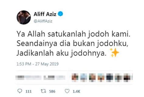 Jika sebelum ini seorang individu pernah mendakwa ternampak aliff aziz berada di giant kelana jaya sambil berpegangan tangan dengan mesra bersama oktovia manrose, kini sekali lagi aliff aziz dikatakan kantoi bersama seorang perempuan di dalam kereta di johor pula. Baru 2 minggu bercerai, Aliff Aziz mahu rujuk semula ...