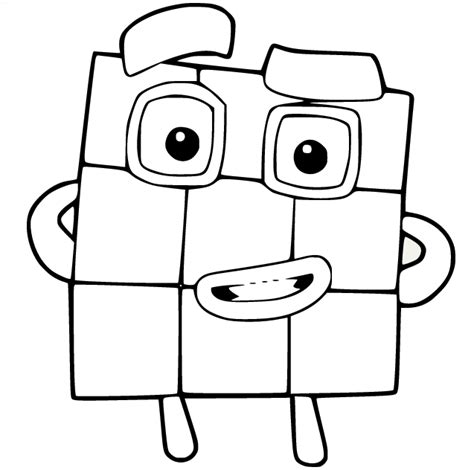 Numberblocks Coloring Pages Free Printable Coloring Pages