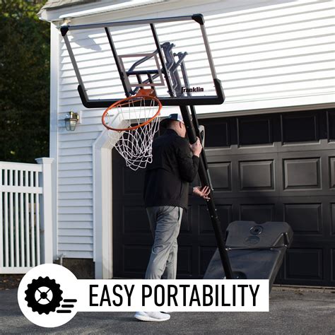 Franklin Sports Portable Basketball Hoop 48 Adjustable Outdoor