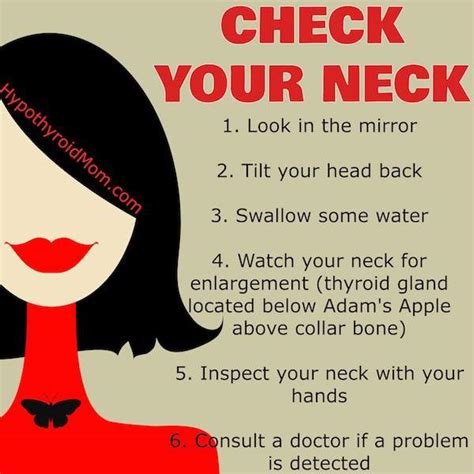 Swollen lymph nodes in your neck Don't forget to check your neck
