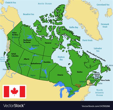 A Map Of Canada With Provinces And Capitals World Maps New Canada Map