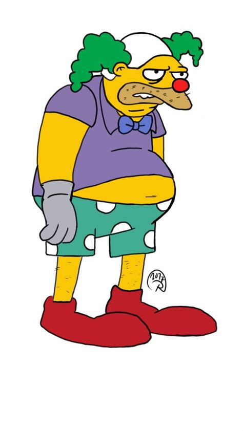 Barney As Krunchy Krusty The Clown Simpsons Characters Graffiti