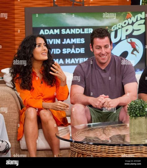 Salma Hayek Adam Sandler Of Grown Ups Cast Appears On Univision S