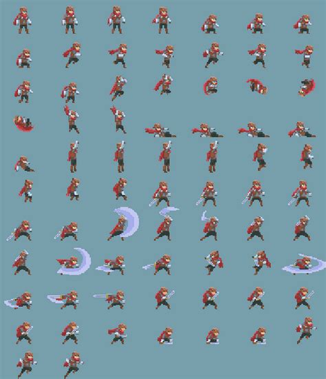 Animated Pixel Adventurer By Rvros Pixel Art Characters Pixel Art