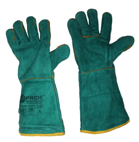 Pride Padded 20cm Cuff Welding Leather Gloves Select Ppe