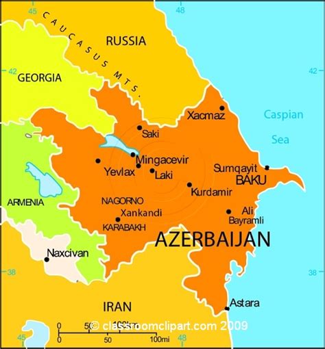 Photos Of Azerbaijan Azerbaijanmap14mc Picture Classroom Clipart