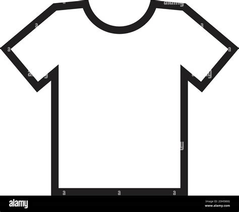T Shirt Outline Icon Flat Design Style Vector Illustration Stock