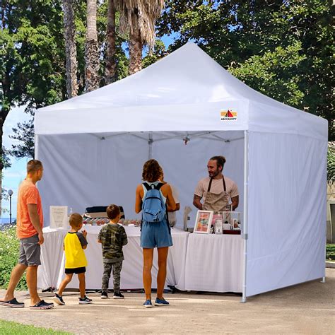 ABCCANOPY 10 ft x 10 ft Metal Pop-Up Commercial Canopy Tent with walls