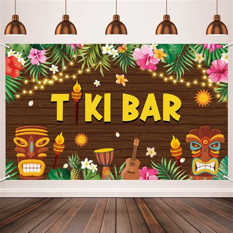 Buy Hawaiian Luau Party Decoration Supplies Tiki Banner Tiki Bar