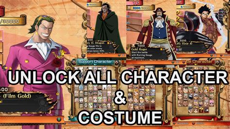 One Piece Burning Blood V109 100 Unlock All Character And Costume Save