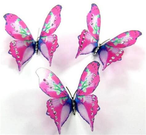 20 So Pretty Pink Stick On Butterflies Wedding Cake Toppers Butterfly