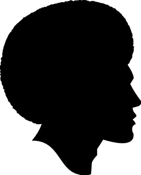Black Male Afro Silhouette Clip Art At Vector Clip Art