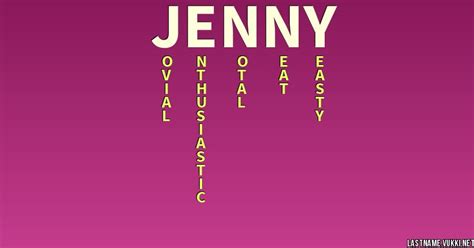 Last Name Meaning Jenny