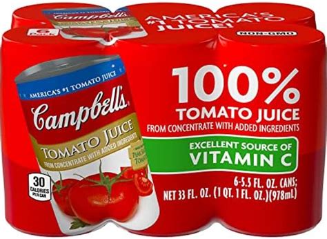 Campbells Tomato Juice Low Sodium 64 Oz Pack Of 6