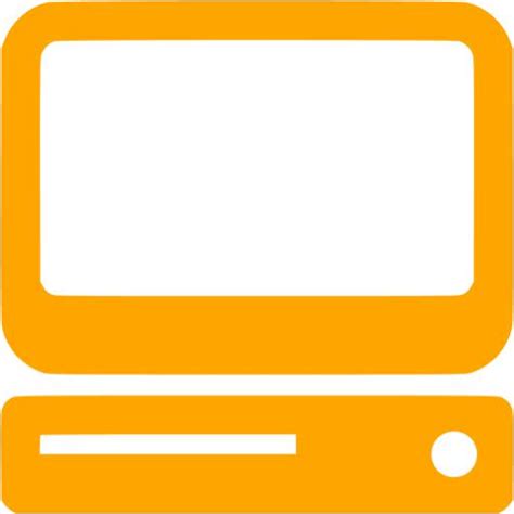 Orange Computer Icon Free Orange Computer Icons