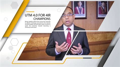 This study aims to scrutinise the present trend of fourth industrial revolution (4ir) that emphasises on the industry and to appraise the initiatives espoused by the government of malaysia in view of this. UTM 4.0 for 4th Industrial Revolution - YouTube