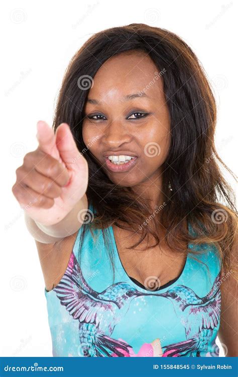 American Black African Woman Pointing Finger To You Stock Image Image Of Ethnicity Ethnic
