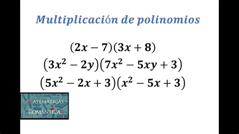 Multiplicación De Polinomios Youtube