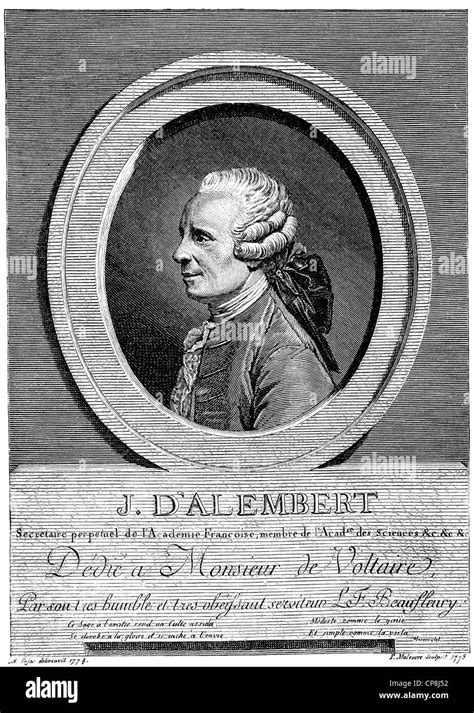 Jean Baptiste Le Rond Also Known As Dalembert 1717 1783 A French