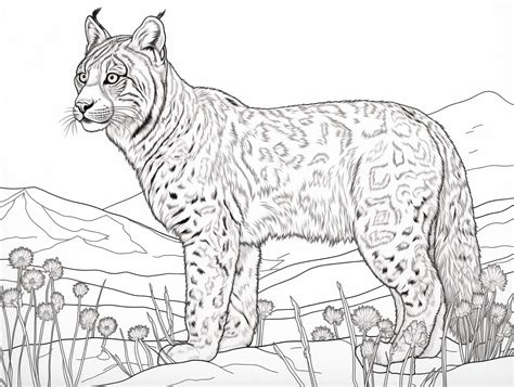 Majestic Bobcat Coloring Page Coloring Page
