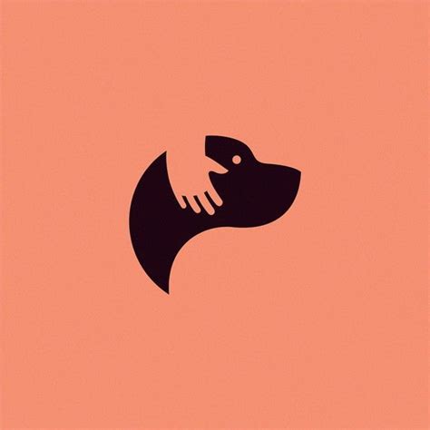 Dog Hand Logo Design Dog Logo Design Art Logo Animal Logo