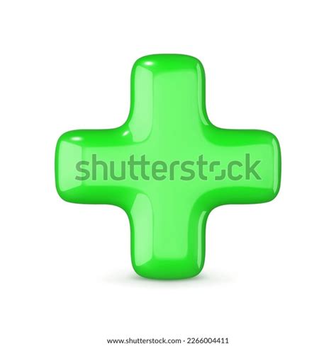 Green Plus Sign Isolated On White Stock Vector Royalty Free