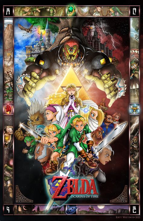 Legend Of Zelda Ocarina Of Time Poster Etsy