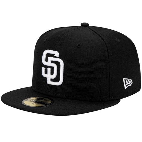 Mens San Diego Padres New Era Black League Basic 59fifty Fitted Hat